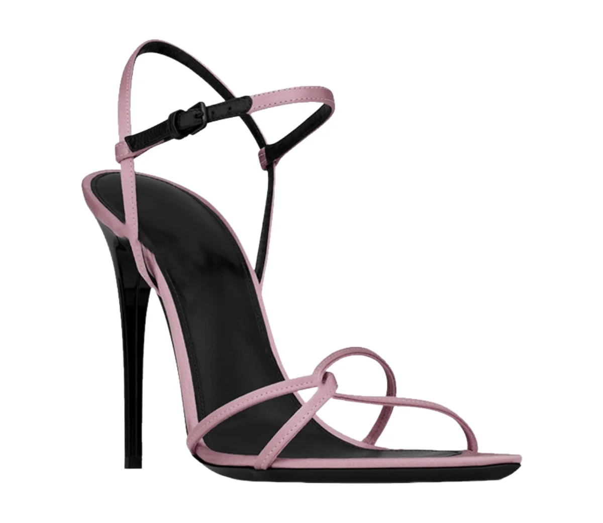 Sandal Strappy Heeled - Pink Strappy Luxury Heeled Sandals Open