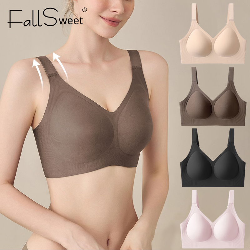 Bralette Triangle Set - FallSweet Women Push-Up Seamless Bra Plus
