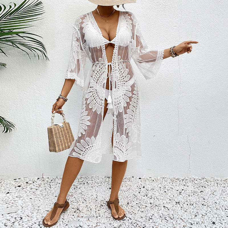 Illusion Sheer Beach Cover 202 - Kimono Sheer Floral review and price
