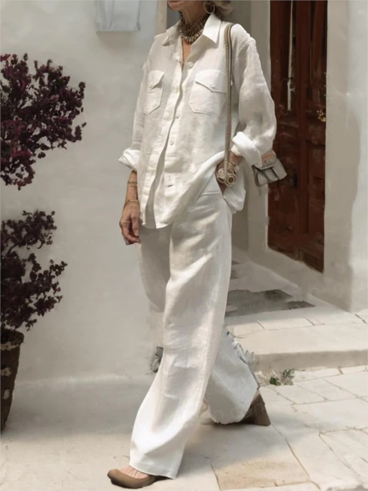 Fashion Solid Cotton Linen Shi - Linen Pant Wide review and price