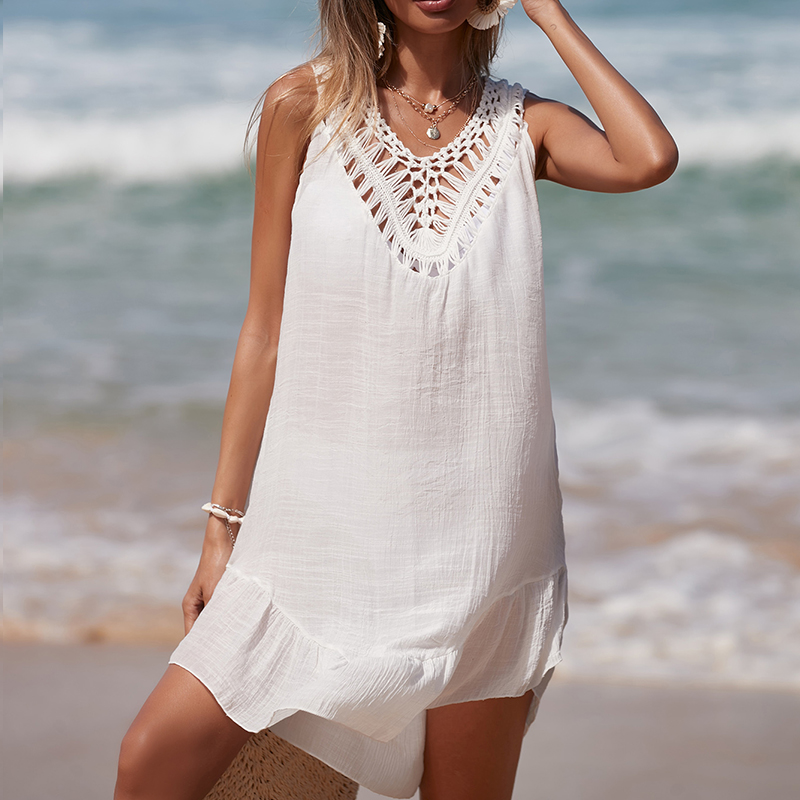 Women V-Neck Backless Hollow O - Cover Up Kaftan review and price