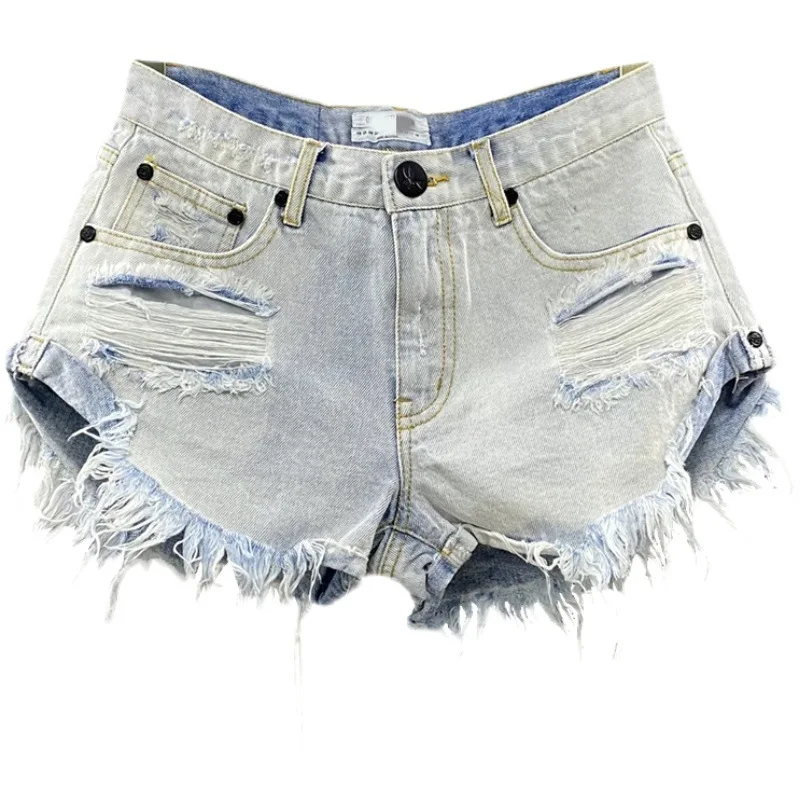 Summer Sexy Shorts Women Zippe - Shorts Denim Frayed review and price