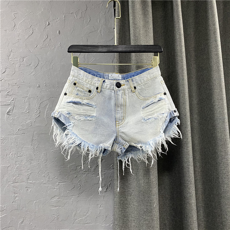 Summer Sexy Shorts Women Zippe - Shorts Denim Frayed review and price