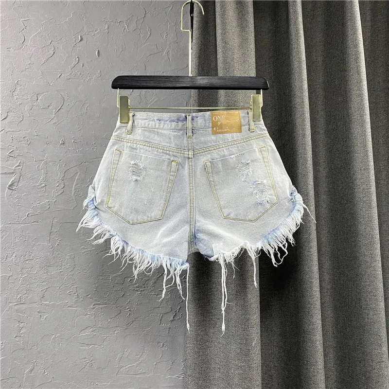 Summer Sexy Shorts Women Zippe - Shorts Denim Frayed review and price