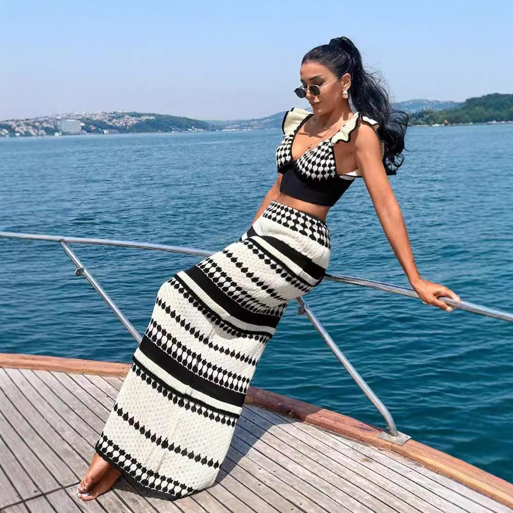 Bohemian Knitted Crop Top And  - Crop Top Crochet review and price