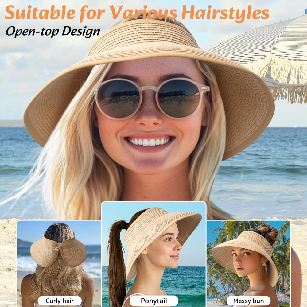 Women Wide Brim Straw Beach Ha - Hat Floppy Wide review and price