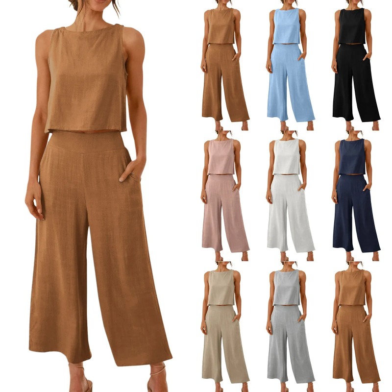 2025 New Summer Tops Cotton Li - Linen Pant Wide review and price