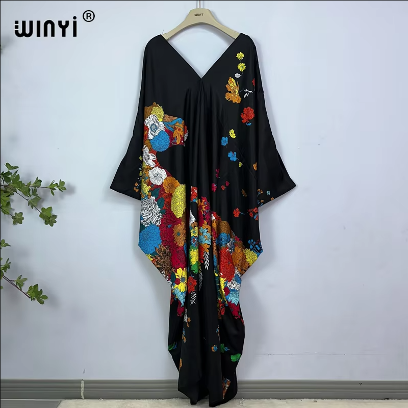 WINYI print summer maxi dress  - Cover Up Kaftan review and price