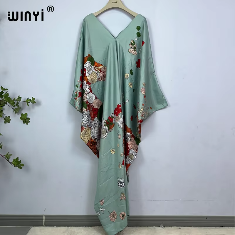 WINYI print summer maxi dress  - Cover Up Kaftan review and price