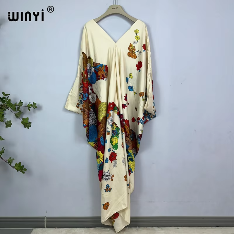 WINYI print summer maxi dress  - Cover Up Kaftan review and price
