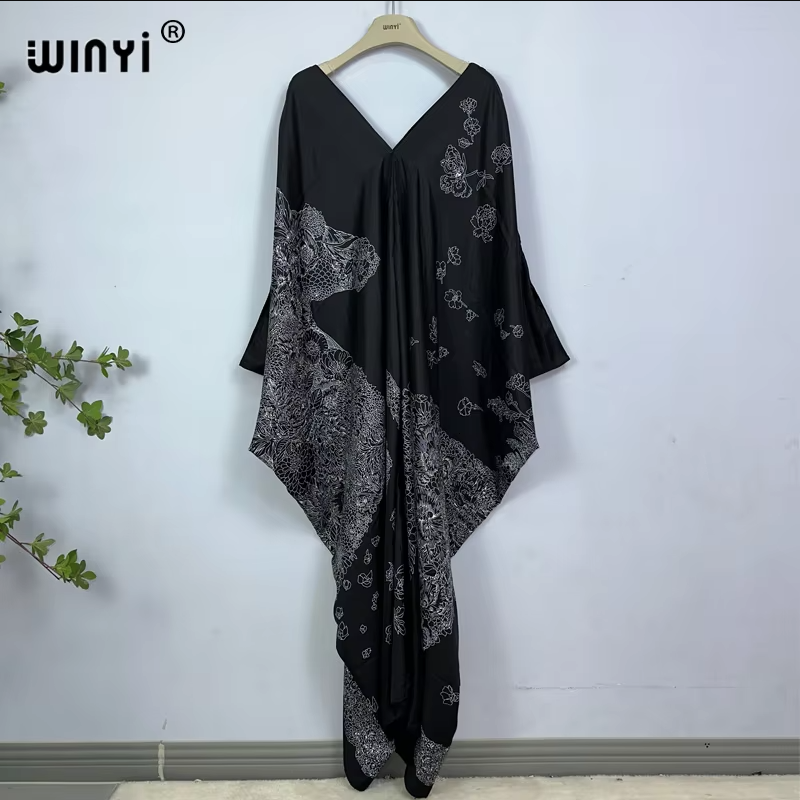 WINYI print summer maxi dress  - Cover Up Kaftan review and price