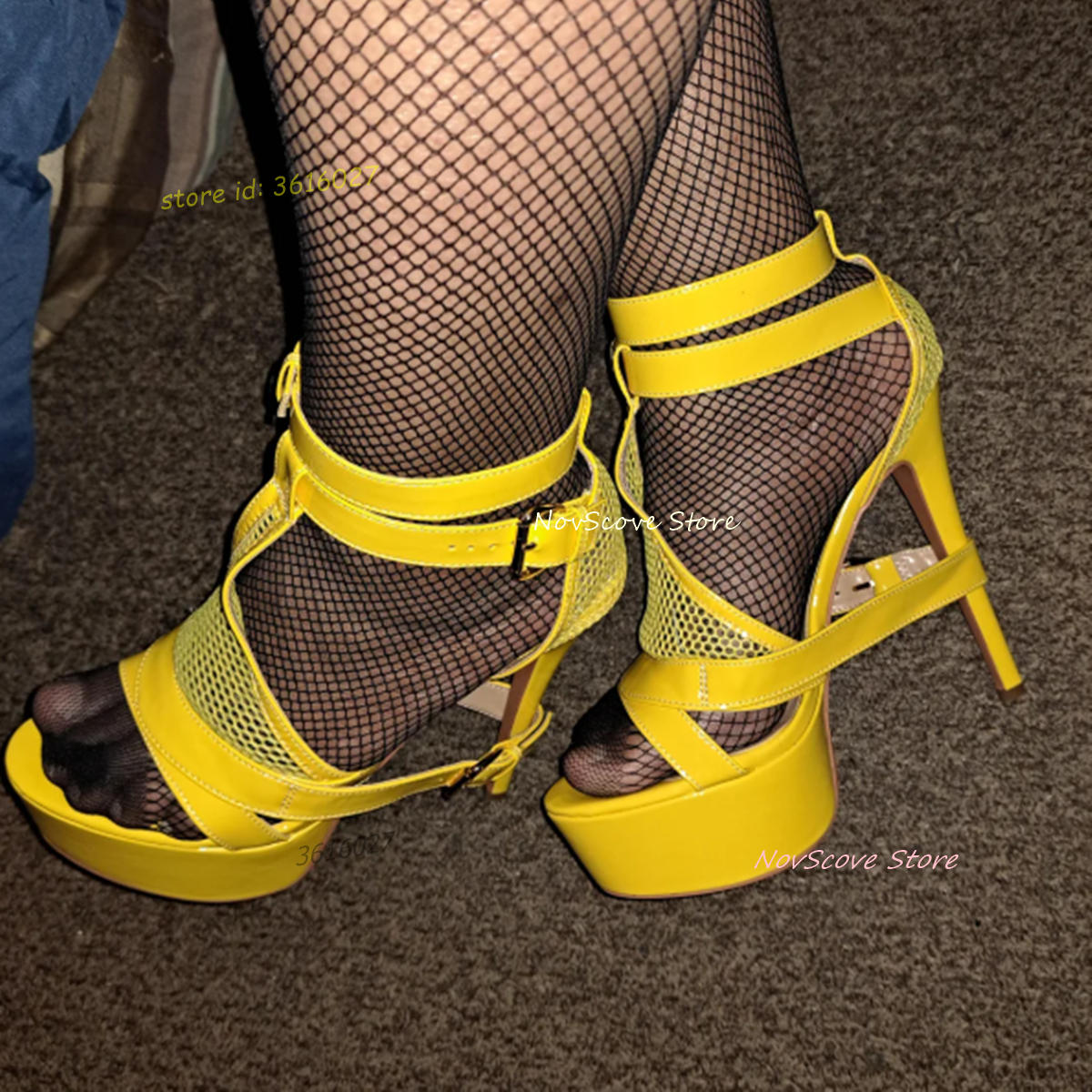 Yellow Open Toe Strappy Sandal - Sandal Strappy Heeled review and price
