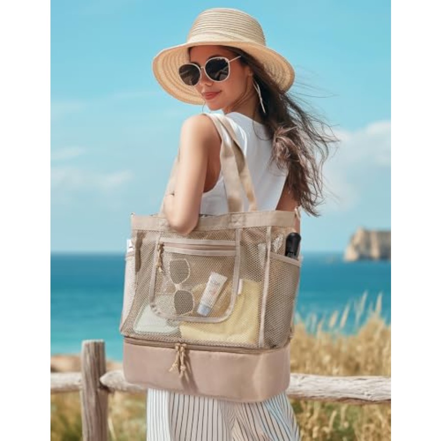 BAGSMART Beach Bag for Women M - Tote Bag Beach review and price