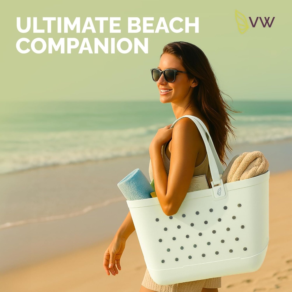 Large Rubber Beach Tote Bag -  - Tote Bag Beach review and price