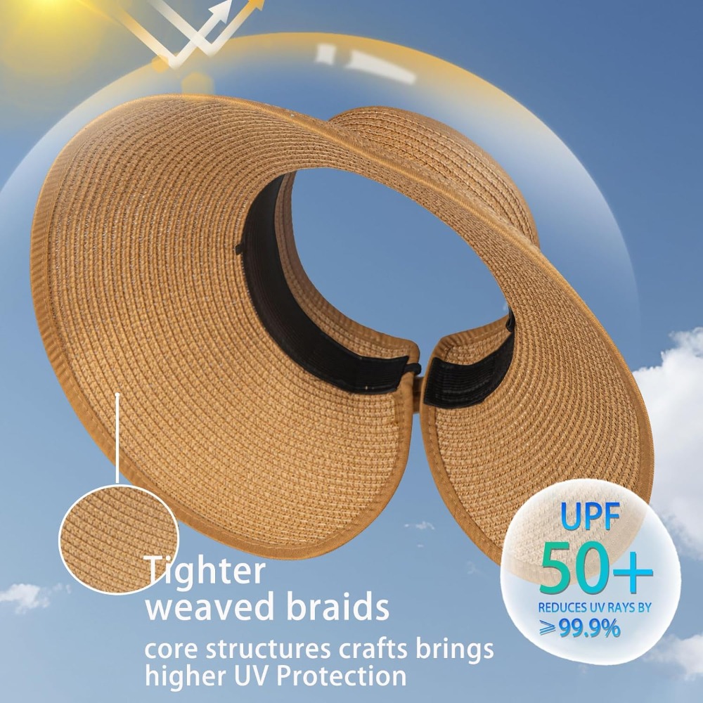 Women's Sun Visor Hats Wide Br - Hat Floppy Wide review and price
