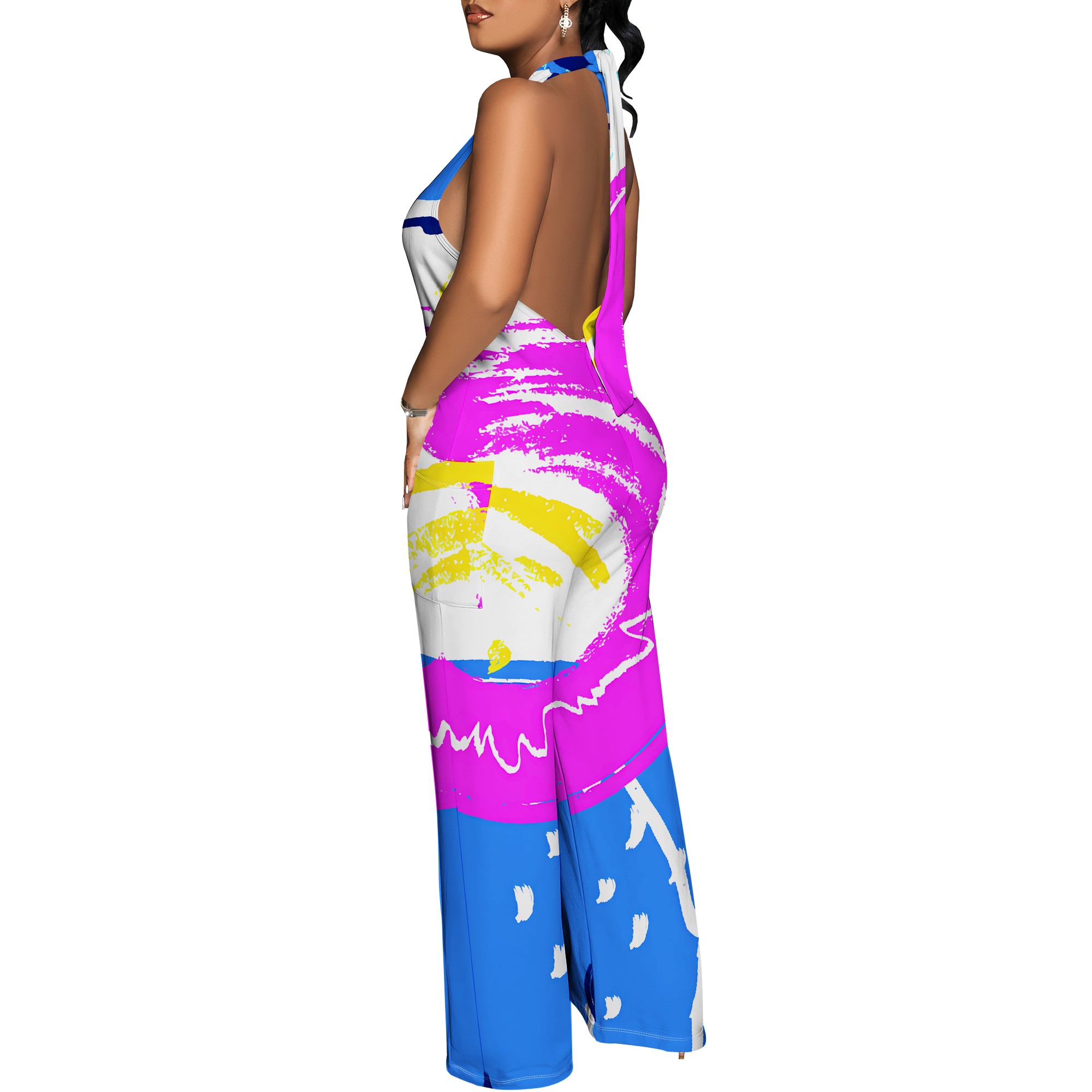 Bold Abstract Brushstroke Halt - Maxi Dress Halter review and price