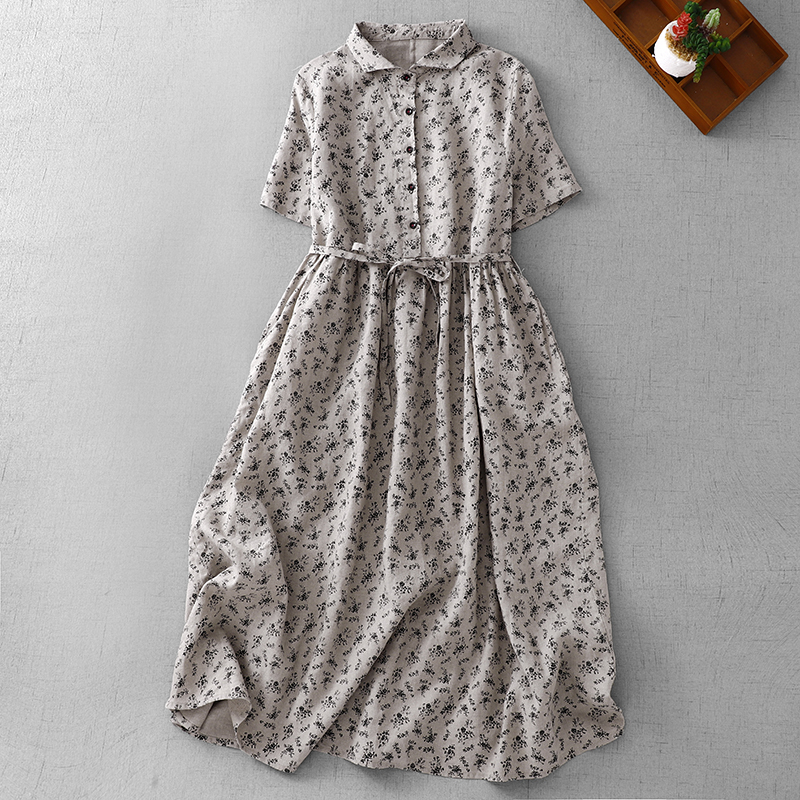Summer Floral Cotton Linen Dr  - Midi Skirt Floral review and price