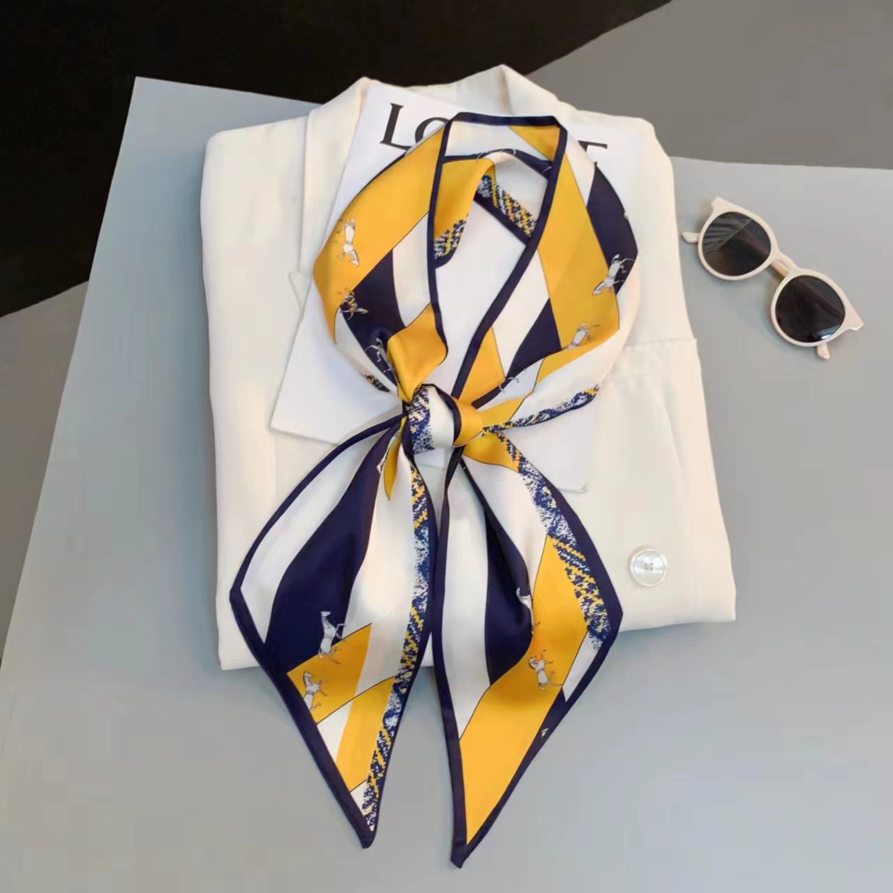 Luxury Design Long Silk Scarf  - Headband Summer Knit review and price
