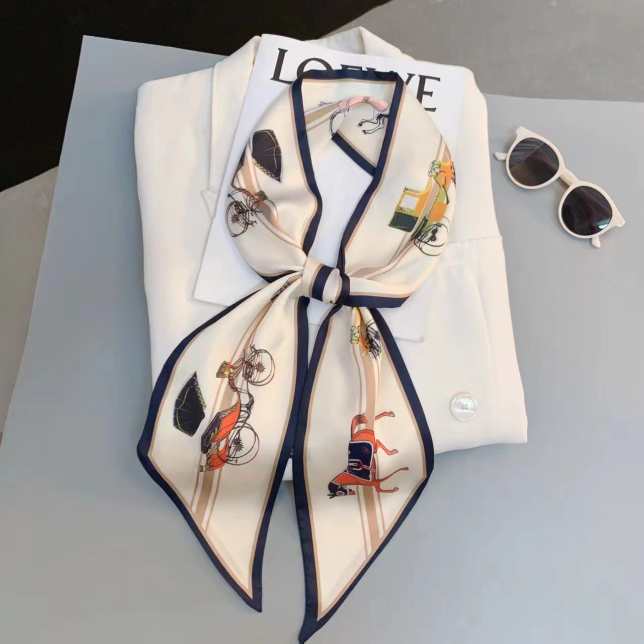 Luxury Design Long Silk Scarf  - Headband Summer Knit review and price