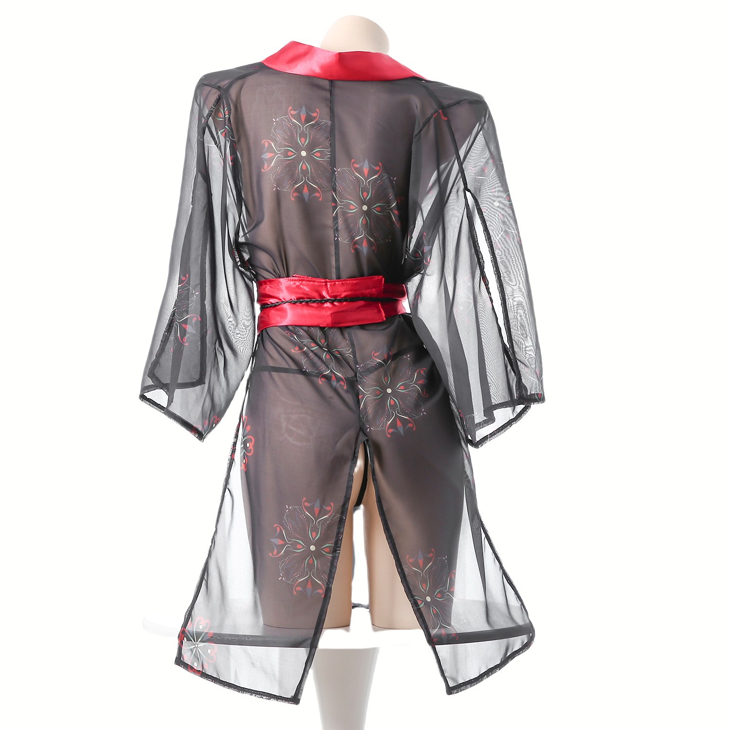 Women's Black Sheer Mesh Japan - Kimono Sheer Floral review and price