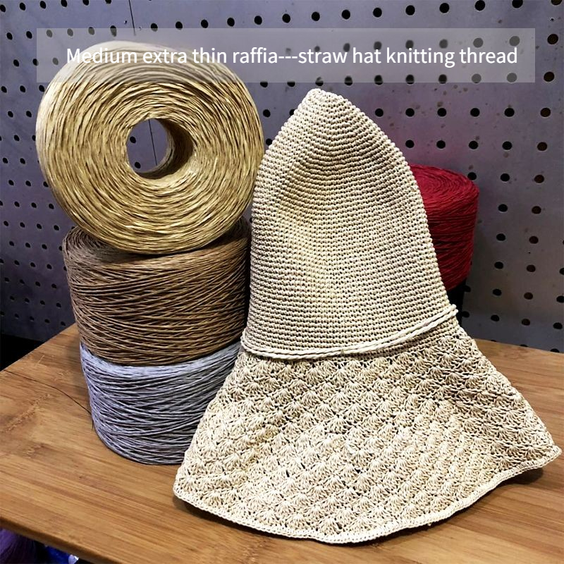 250g/pcs Thin Flat Raffia Yarn - Crochet Bag Raffia review and price