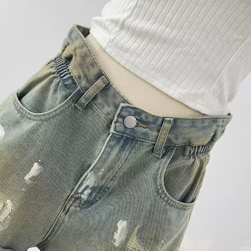 American Retro Denim Shorts Wo - Shorts Denim Frayed review and price