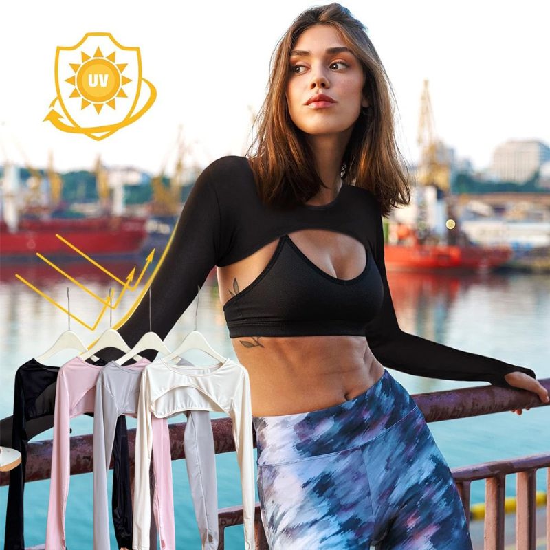 Modal Ice Silk Arm Sleeves Ult - Crop Top Crochet review and price