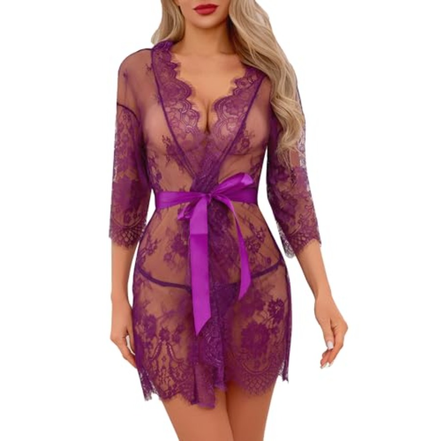 Narcisse Women's Floral Lace K - Kimono Sheer Floral review and price